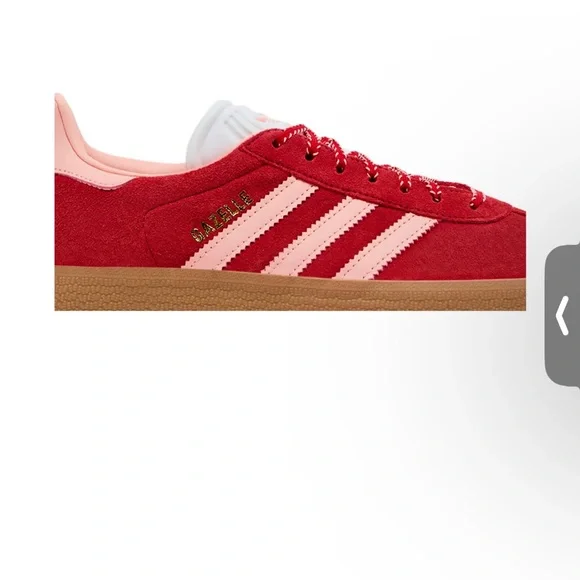 Adidas Gazelle Red and Pink Sneakers - Picture 3 of 7
